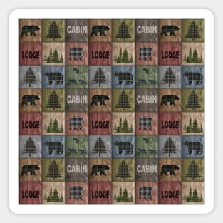 Rustic Cozy Lodge Magnet